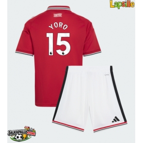 Manchester United Leny Yoro #15 Kotipaita Lapsille 2026-27 Lyhythihainen (+ shortsit)